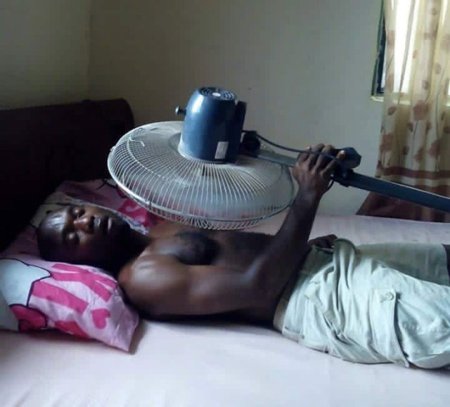 Man with Fan
